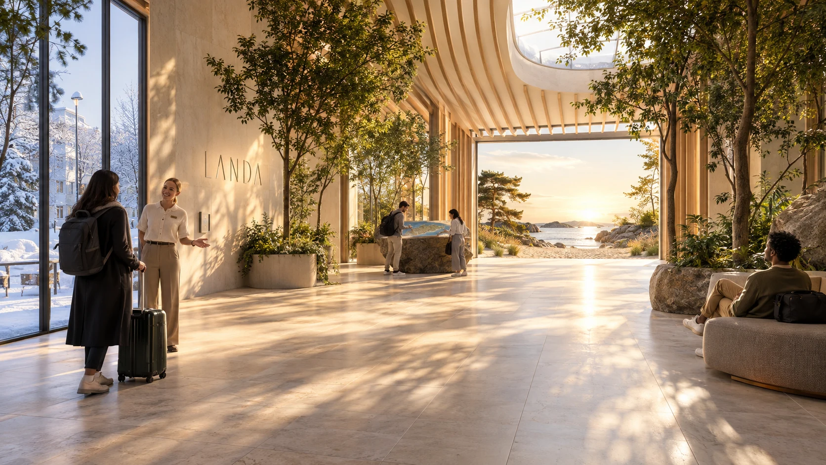 The entrance into Landa’s imagined summer universe